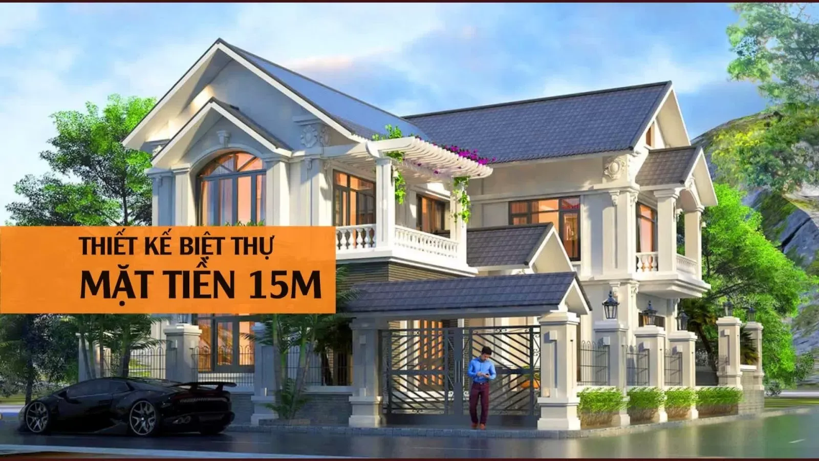 Tham khảo 37 mẫu thiết kế biệt thự mặt tiền 15m rộng tiện nghi nhất