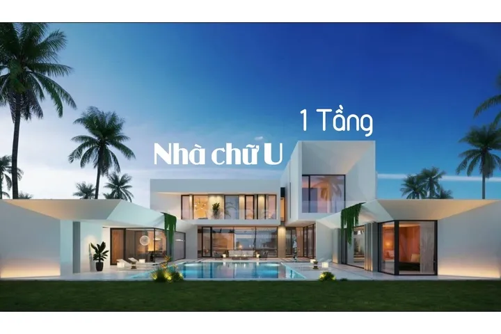 Thiết kế mẫu nhà chữ U đông ấm, hè mát tối ưu cho vợ chồng trẻ