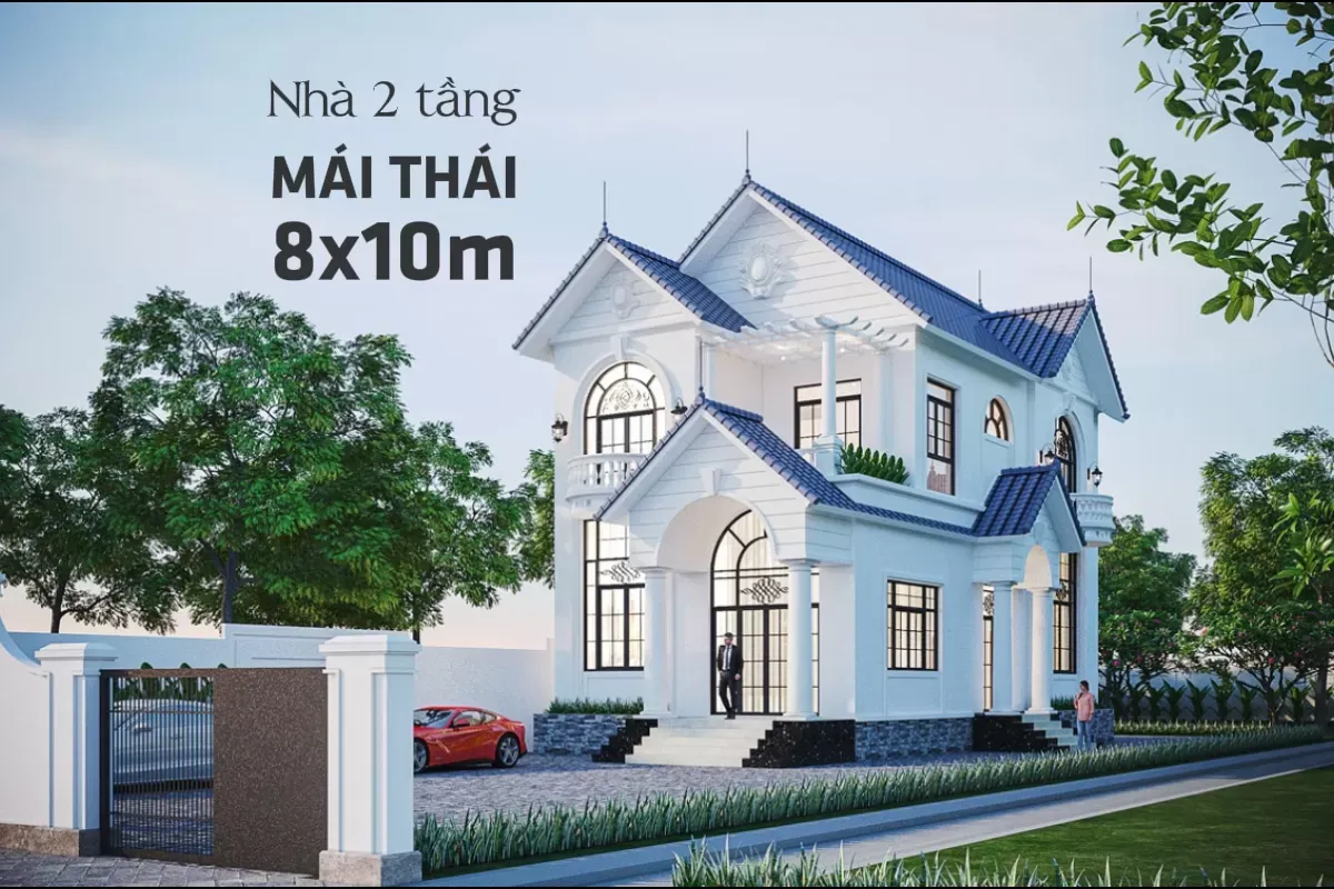 Tìm hiểu về các mẫu nhà 2 tầng mái thái 8x10m đẹp và tiện nghi