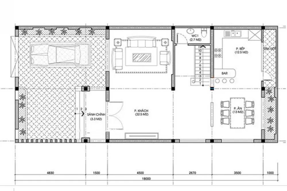 Tổng hợp các bản vẽ nhà 2 tầng 8x12m được sử dụng nhiều nhất