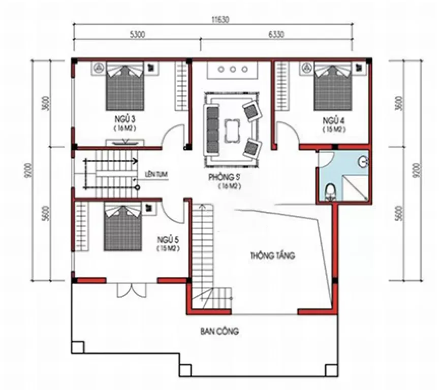 Tổng hợp các mẫu nhà 8×12 2 tầng siêu đẹp kèm bản vẽ mặt bằng