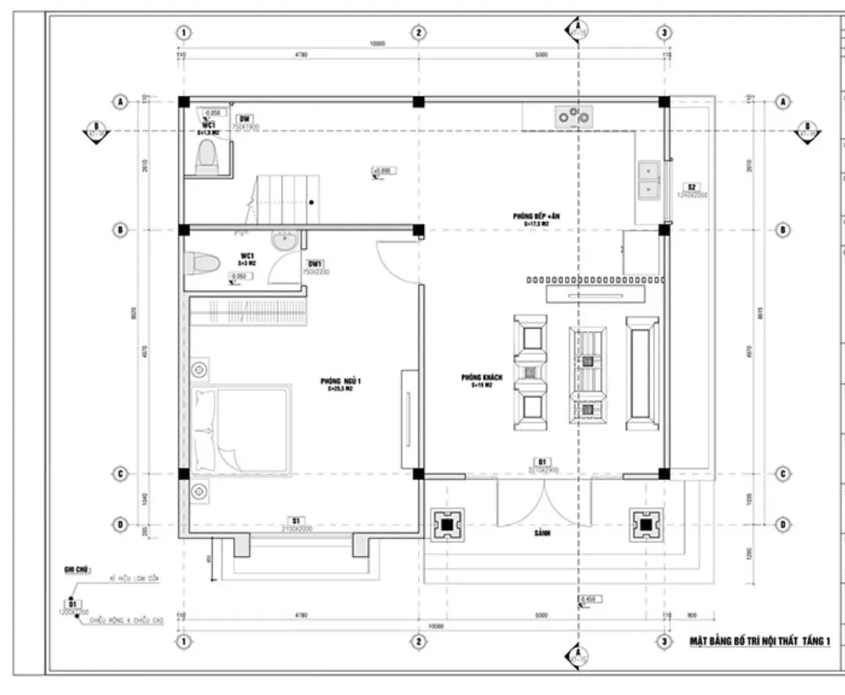 Tổng hợp các mẫu nhà 8×12 2 tầng siêu đẹp kèm bản vẽ mặt bằng