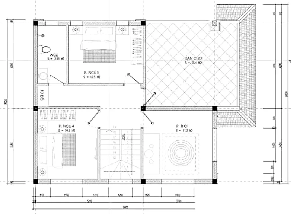 Top 11 bản vẽ thiết kế nhà 2 tầng 8x10m với kiến trúc đẹp và hót nhất