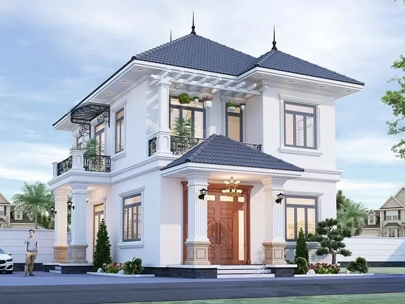 Top 11 bản vẽ thiết kế nhà vuông 2 tầng 8×10 được sử dụng nhiều nhất