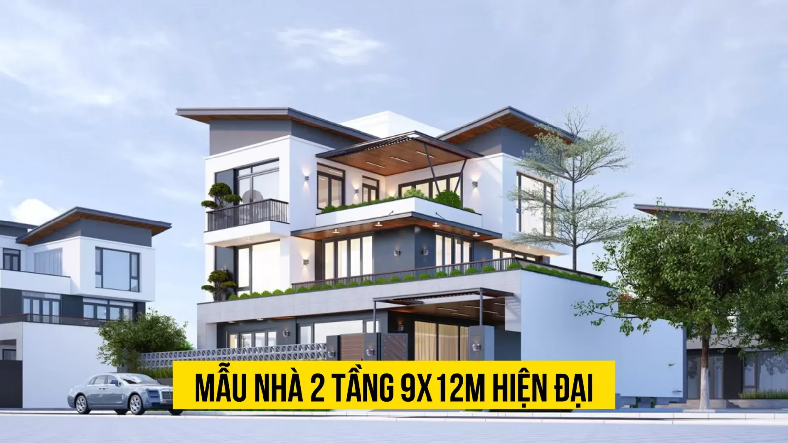 Top 11 mẫu nhà 2 tầng 9x12m hiện đại đẹp đáng để xây năm 2024