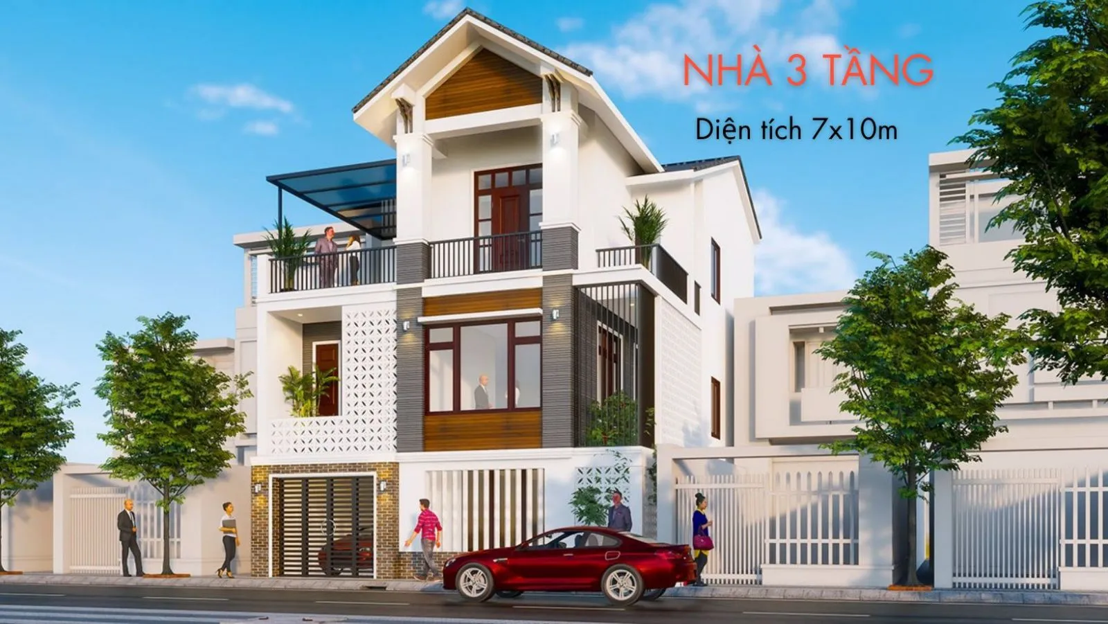 Top 11 mẫu thiết kế nhà 3 tầng 7x10m đẹp nhất