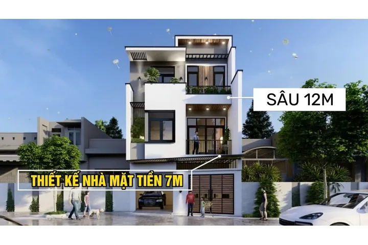 Top 19 mẫu thiết kế nhà mặt tiền 7m sâu 12m vô cùng ấn tượng