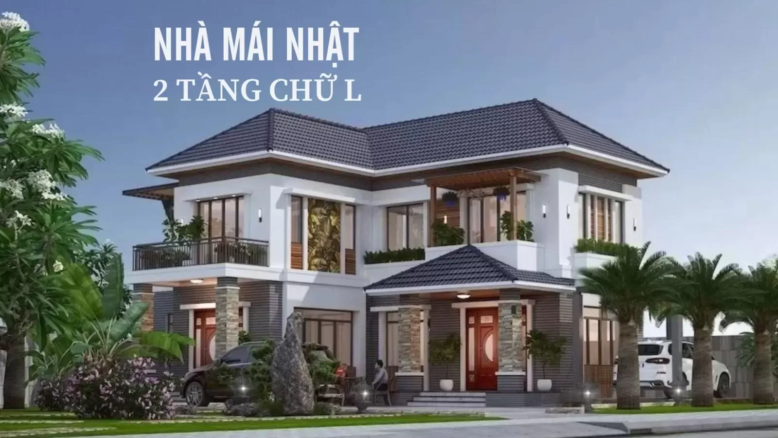 Top 20 mẫu nhà mái nhật 2 tầng chữ l đẹp có kiến trúc ấn tượng