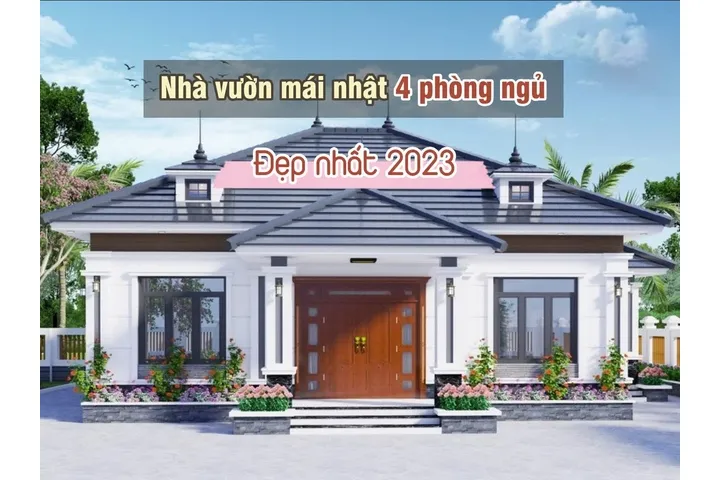 Top 20 mẫu nhà vườn mái nhật 4 phòng ngủ đẹp nhất 2024