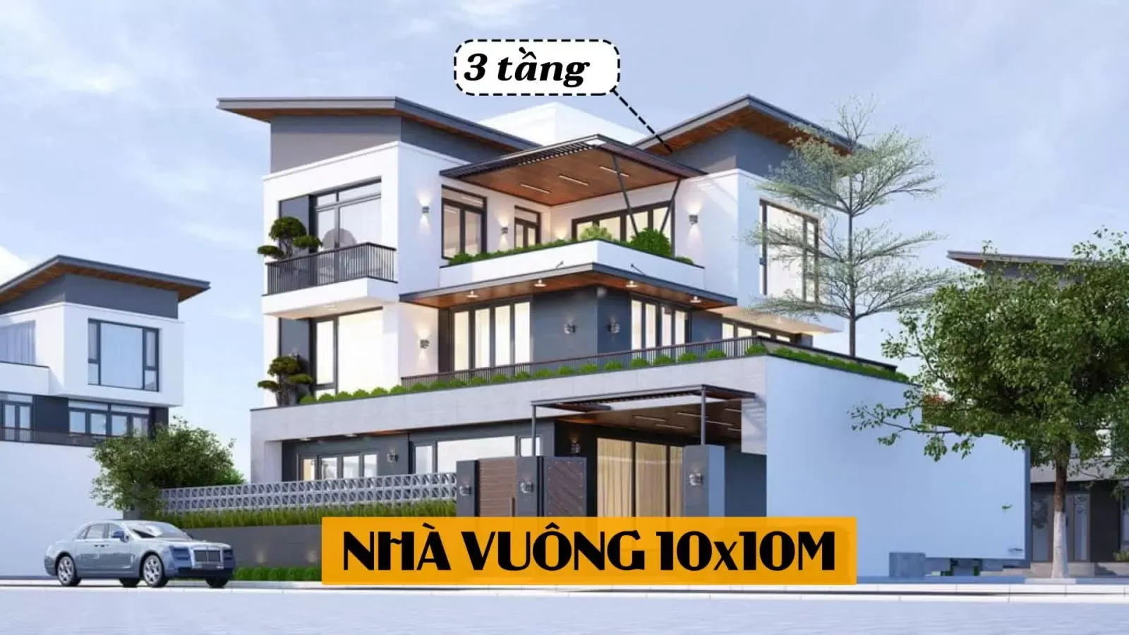 TOP 29 + thiết kế nhà vuông 10×10 3 tầng đẹp nhất 2024