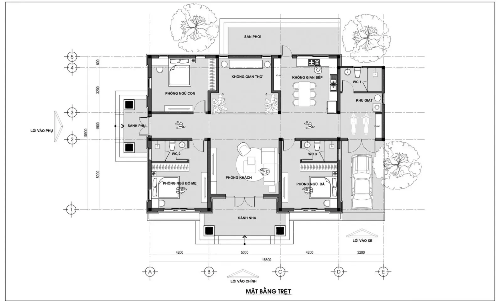 Top 30 nhà vuông 1 tầng mái thái đẹp hết ý