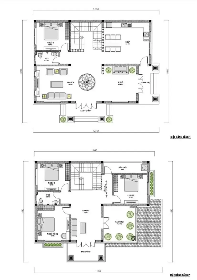 Top 33+ mẫu nhà 2 tầng chữ l 80m2 đẹp tiện nghi (Full bản vẽ)