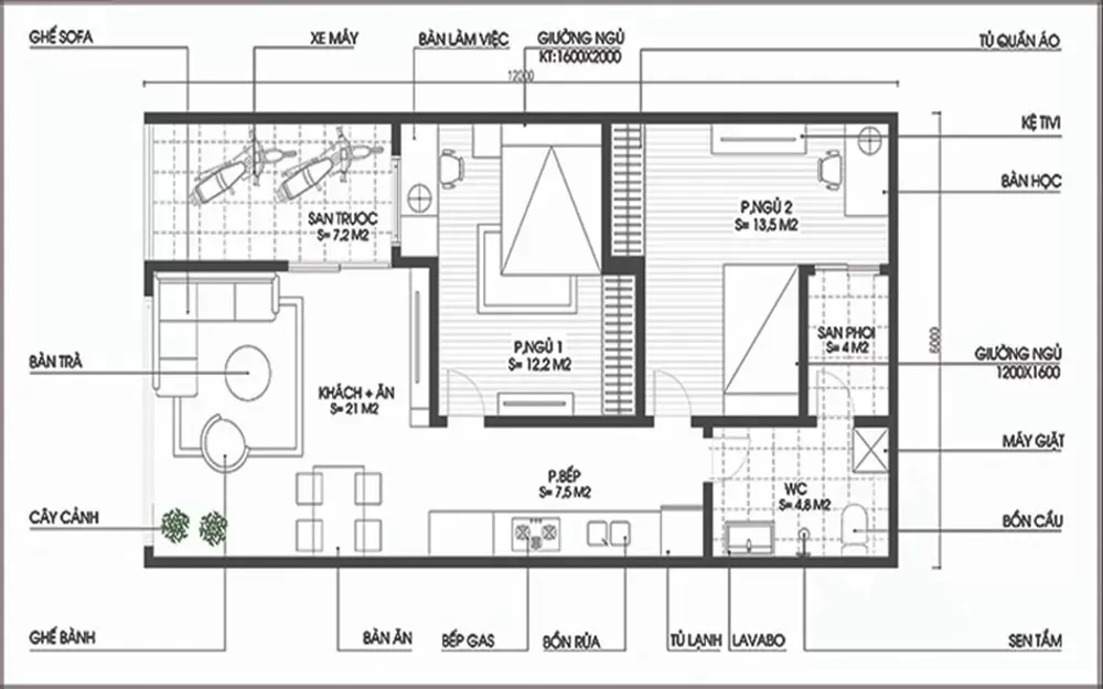 Top 33 mẫu nhà 7x12m 1 tầng đẹp kèm chi tiết bản vẽ thông dụng nhất