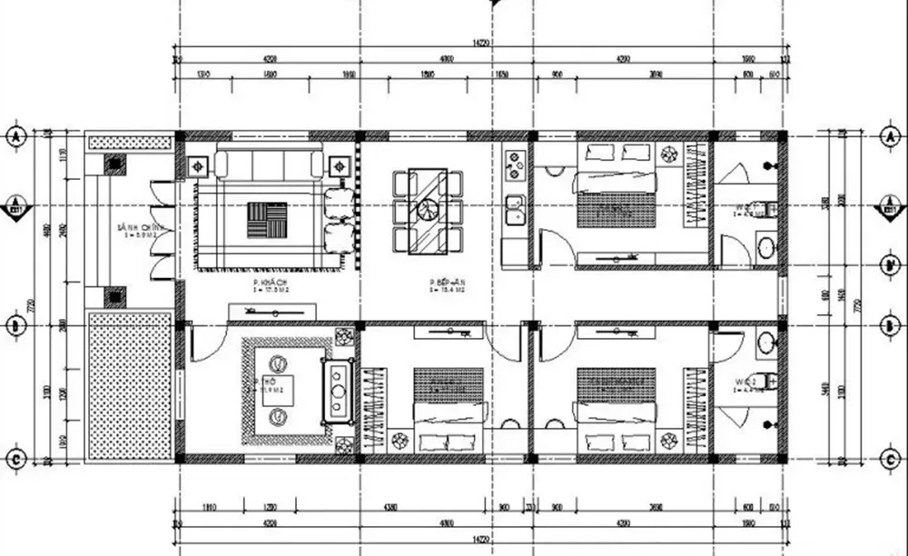 Top 33 mẫu nhà 7x12m 1 tầng đẹp kèm chi tiết bản vẽ thông dụng nhất