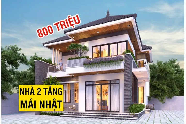 Top 55 mẫu nhà 2 tầng mái nhật 800 triệu rẻ và đẹp nhất