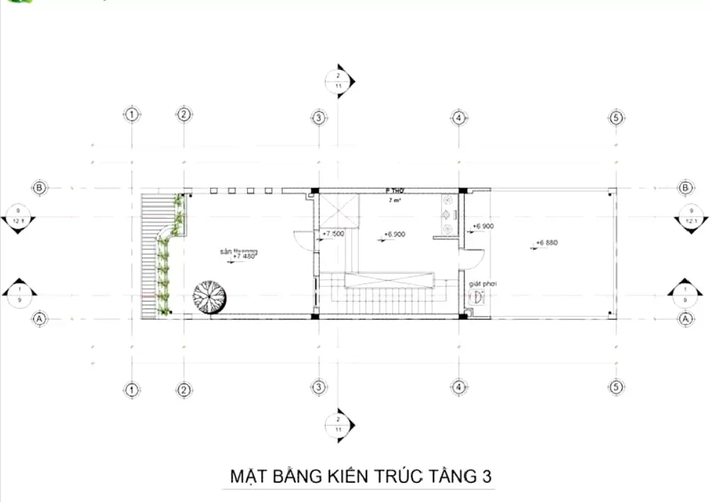 Top 9 bản vẽ nhà 3 tầng với thiết kế tiện nghi hiện đại