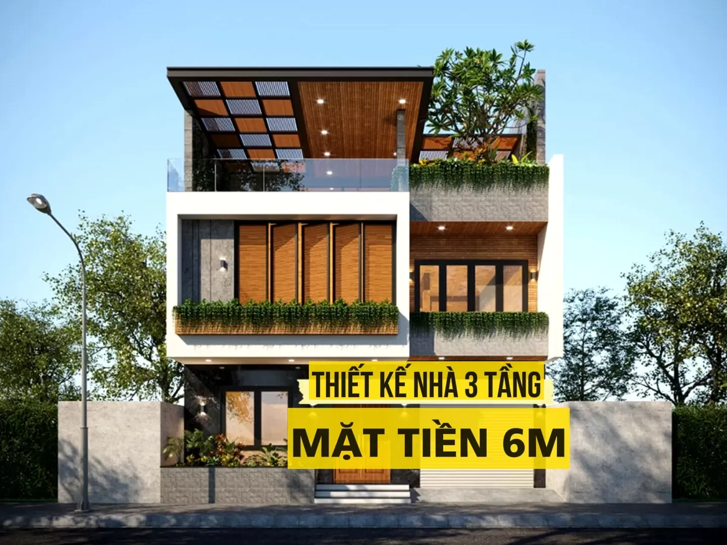 Top những mẫu thiết kế nhà đẹp 3 tầng mặt tiền 6m đẹp nhất