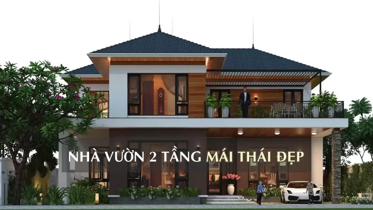 (View) 27 Mẫu biệt thự nhà vườn 2 tầng mái thái vạn người mê