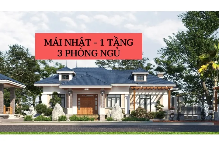 (View) 35 mẫu nhà mái nhật 1 tầng 3 phòng ngủ đẹp nhất