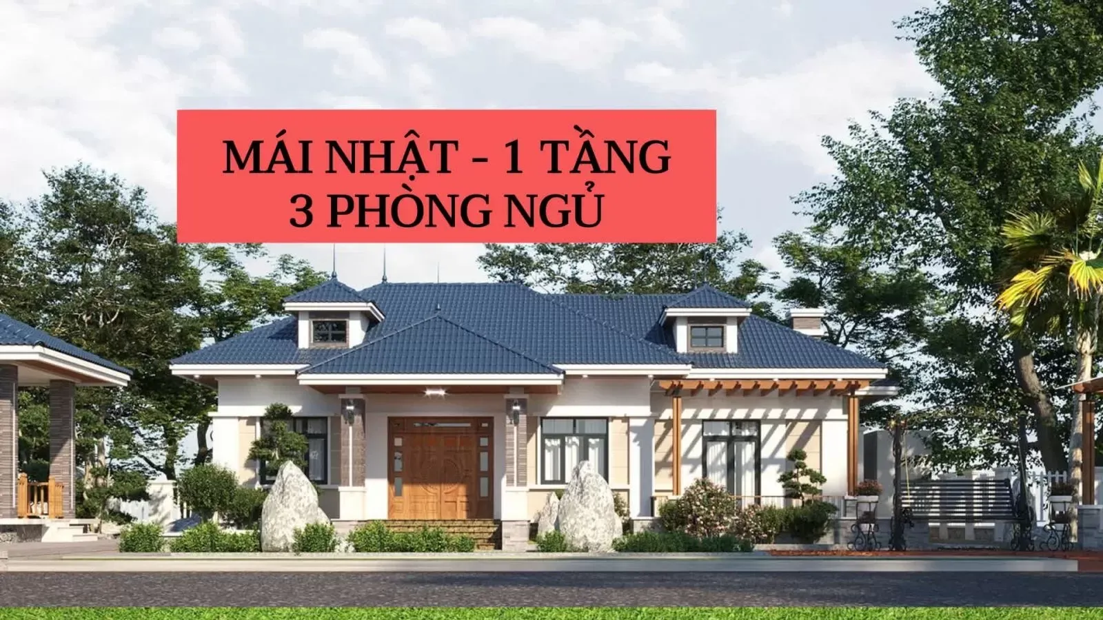 (View) 35 mẫu nhà mái nhật 1 tầng 3 phòng ngủ đẹp nhất