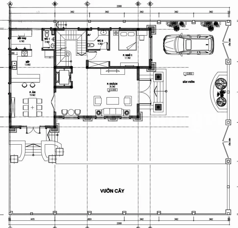 Ý tưởng và bản vẽ thiết kế nhà 2 tầng 7x11m được sử dụng nhiều nhất