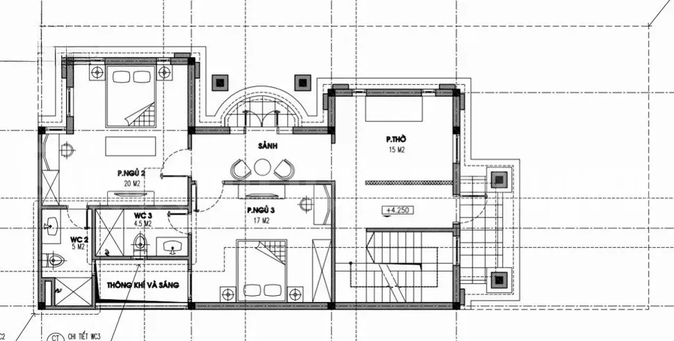 Ý tưởng và bản vẽ thiết kế nhà 2 tầng 7x11m được sử dụng nhiều nhất